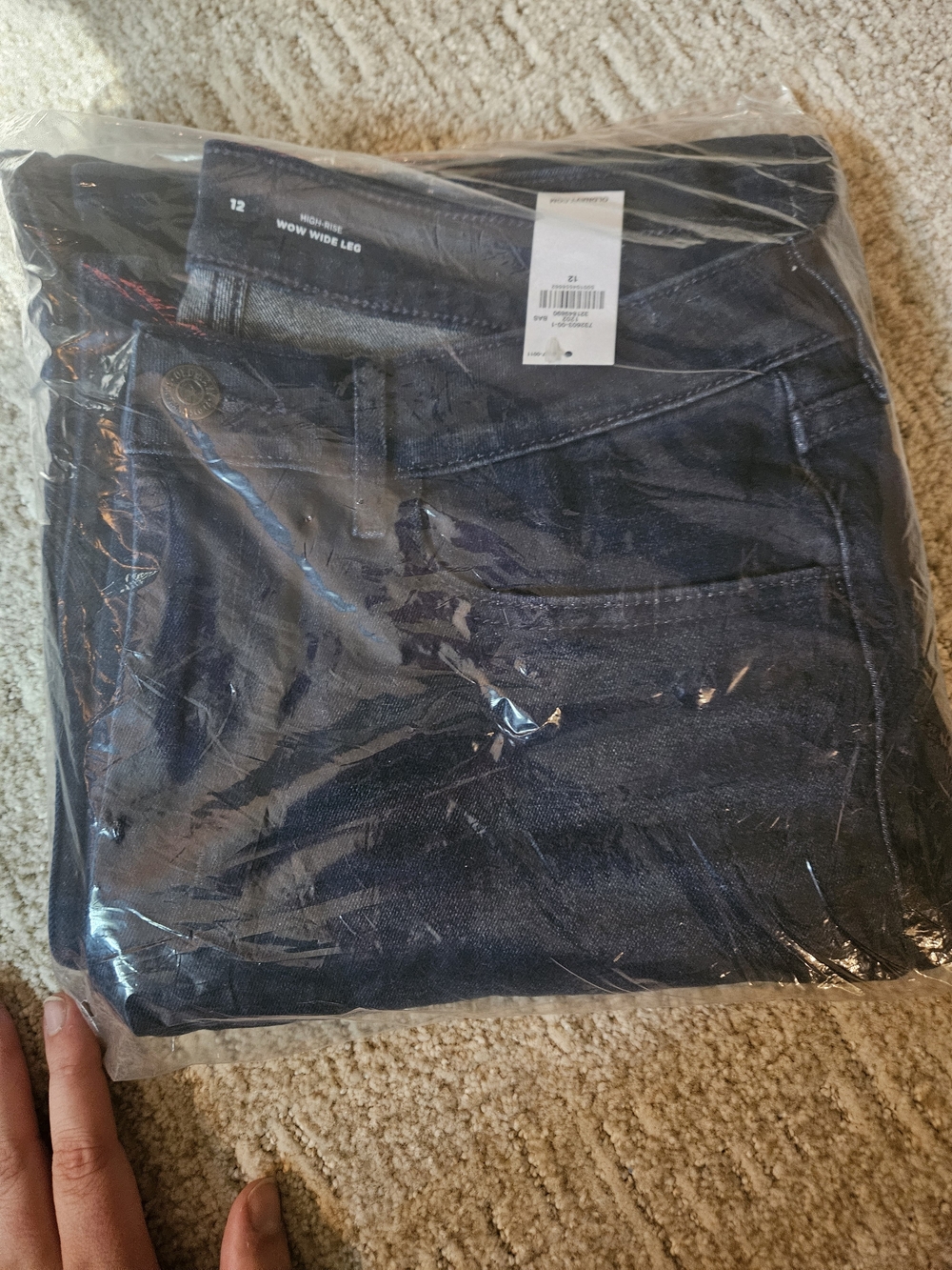 Dark Blue Wide Leg Jeans